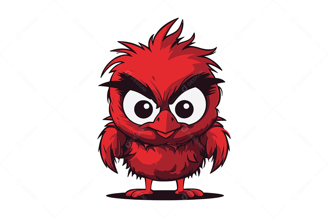 Pássaro Mascote Ilustração Vetor EPS + AI Editável