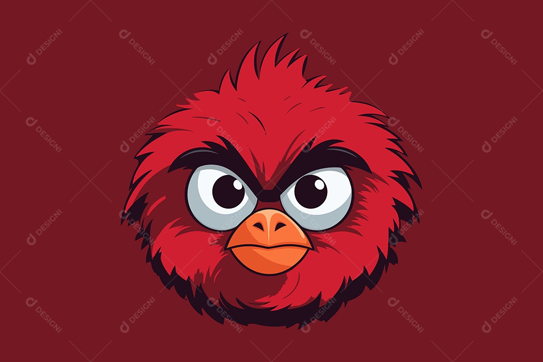 Pássaro Mascote Ilustração Vetor EPS + AI Editável