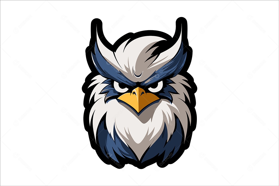 Pássaro Mascote Ilustração Vetor EPS + AI Editável