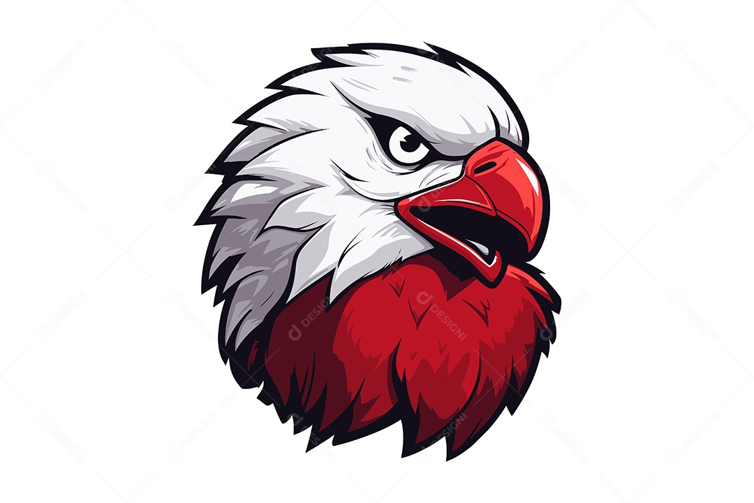 Falcão Mascote Ilustração Vetor EPS + AI Editável