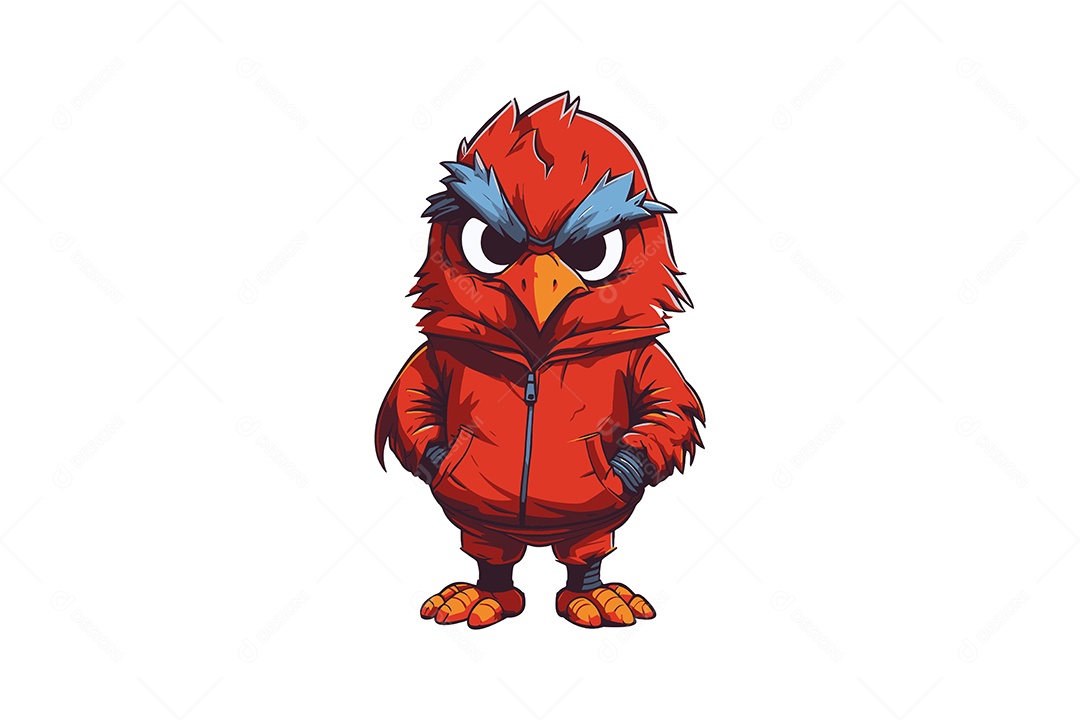 Frango Mascote Ilustração Vetor EPS + AI Editável