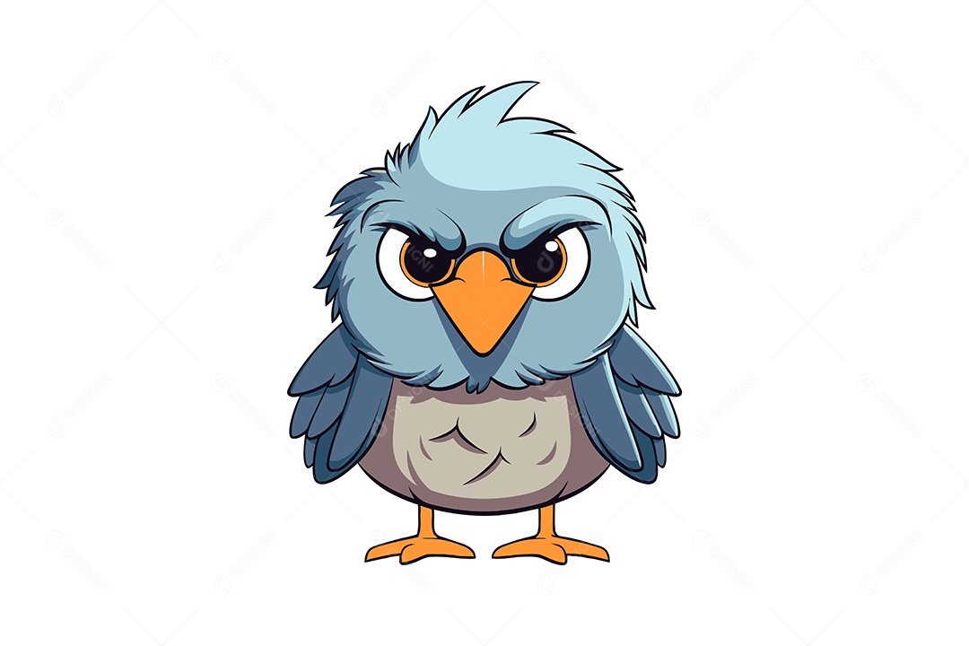Pássaro Mascote Ilustração Vetor EPS + AI Editável