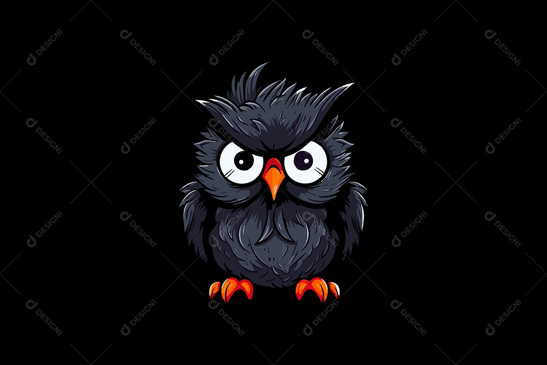 Coruja Mascote Ilustração Vetor EPS + AI Editável