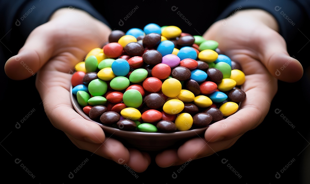 Muitos doces e balas para controlar a gula e a tentação de perder peso