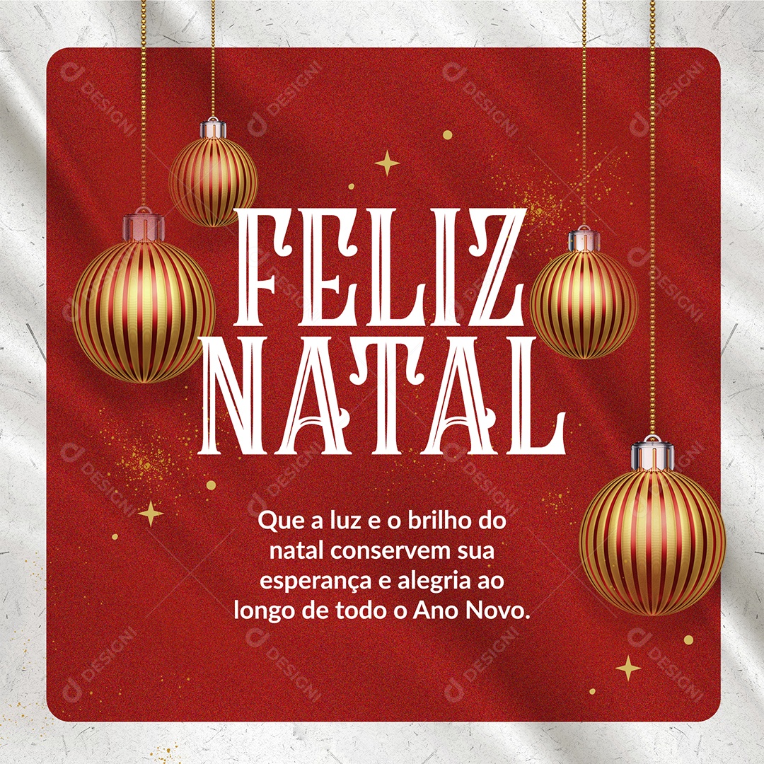 Feliz Natal Brilho Do Natal Social Media PSD Editável