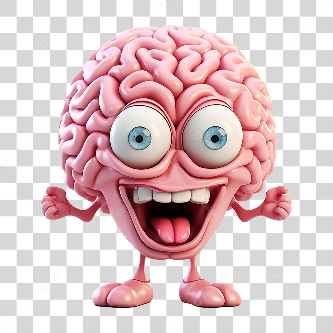 Ícone Cérebro Emoji PNG Transparente