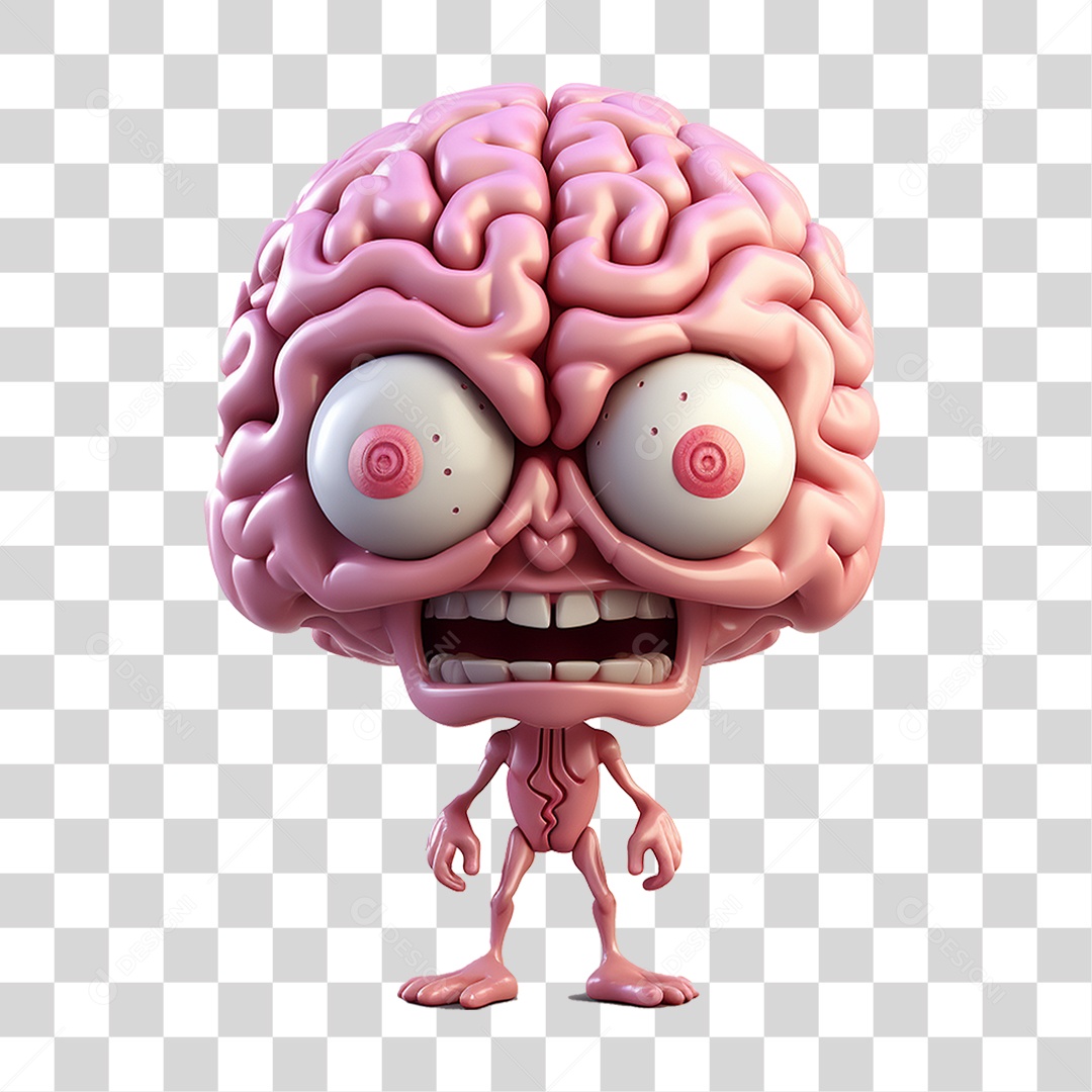 Ícone Cérebro Emoji PNG Transparente