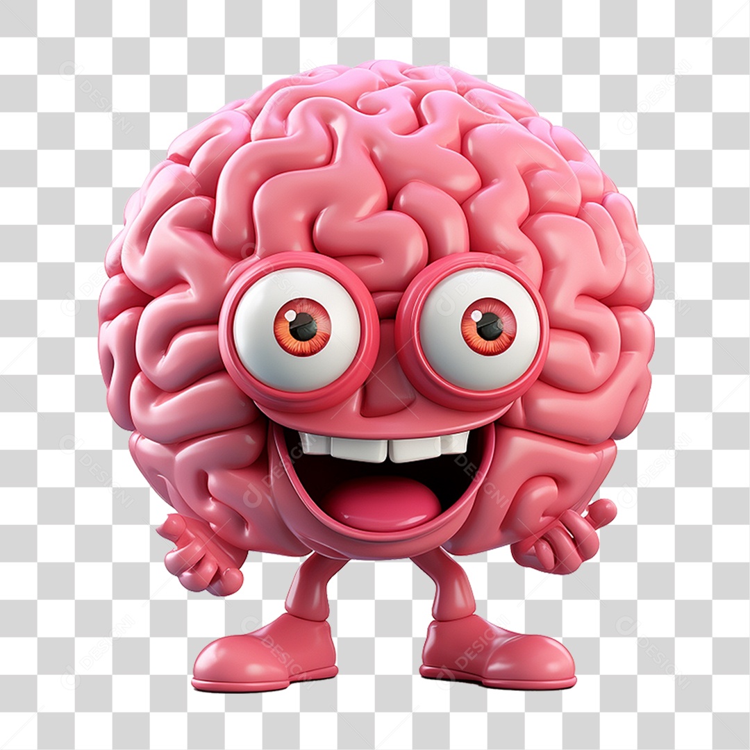 Ícone Cérebro Emoji PNG Transparente