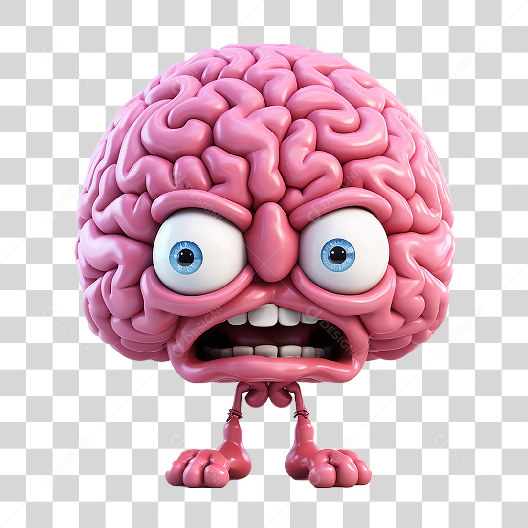 Ícone Cérebro Emoji PNG Transparente