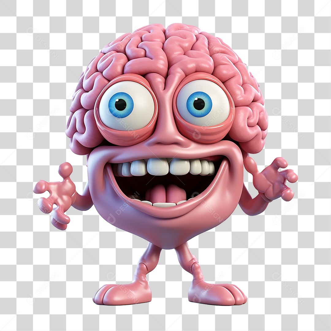 Ícone Cérebro Emoji PNG Transparente