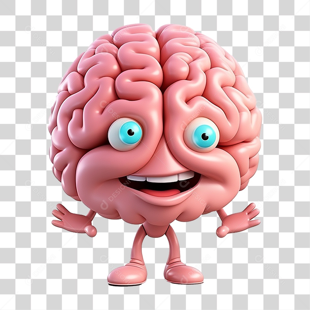 Ícone Cérebro Emoji PNG Transparente