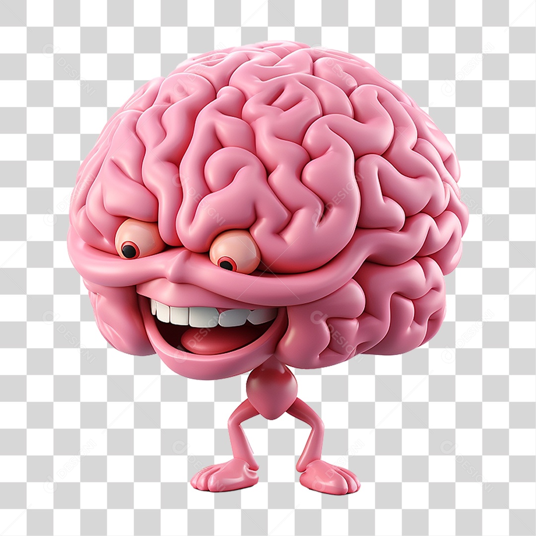 Ícone Cérebro Emoji PNG Transparente