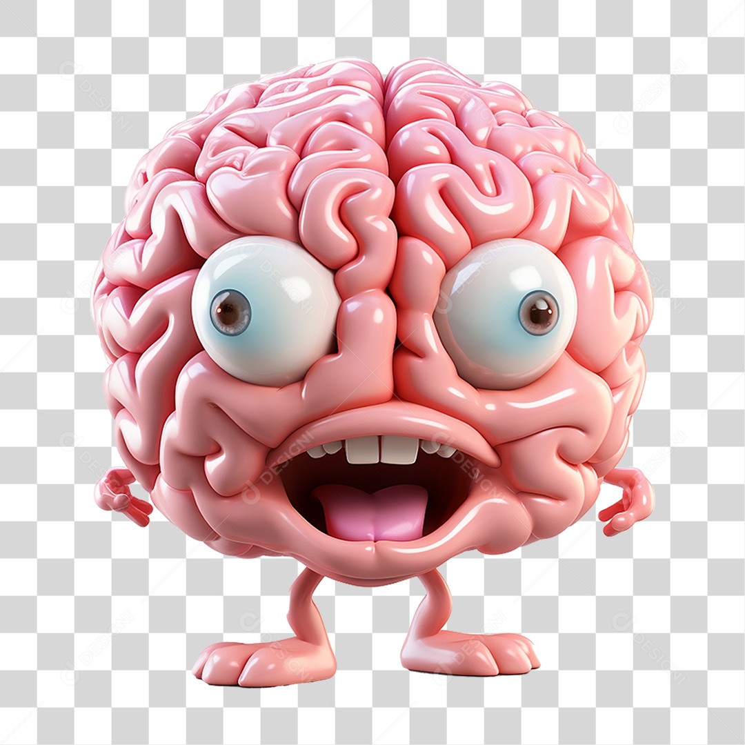 Ícone Cérebro Emoji PNG Transparente