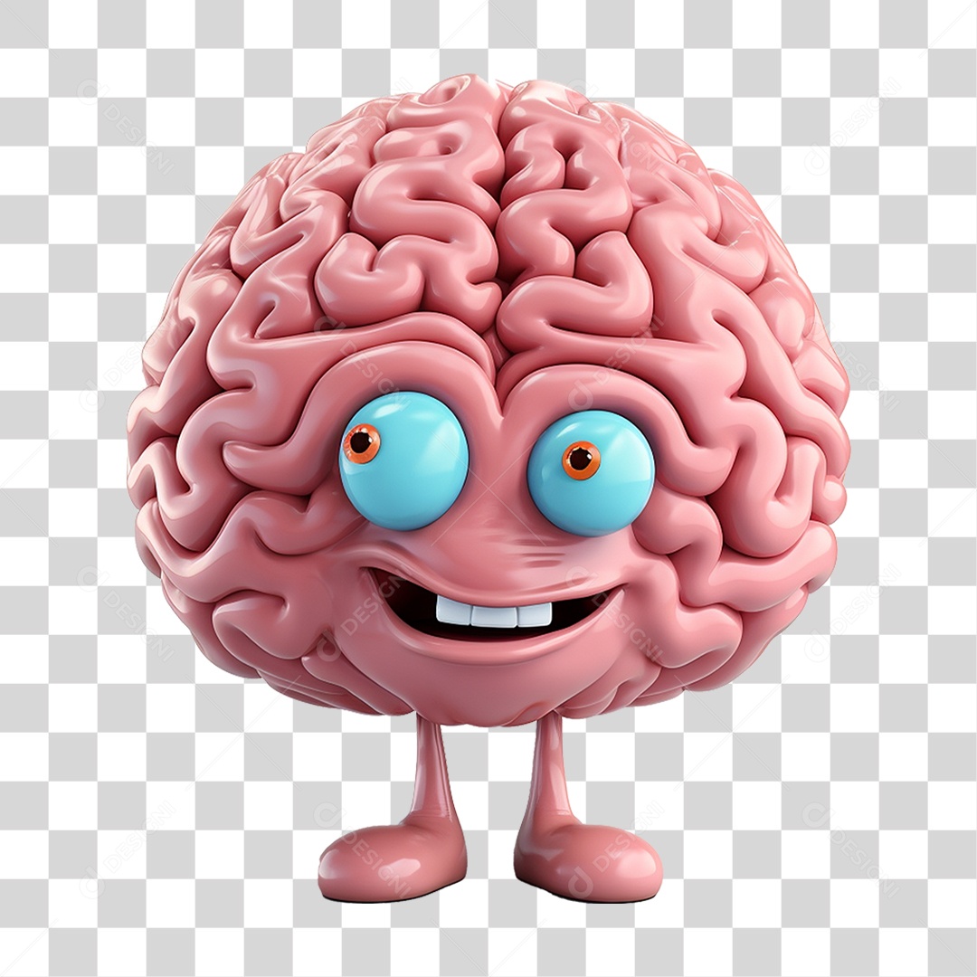 Ícone Cérebro Emoji PNG Transparente