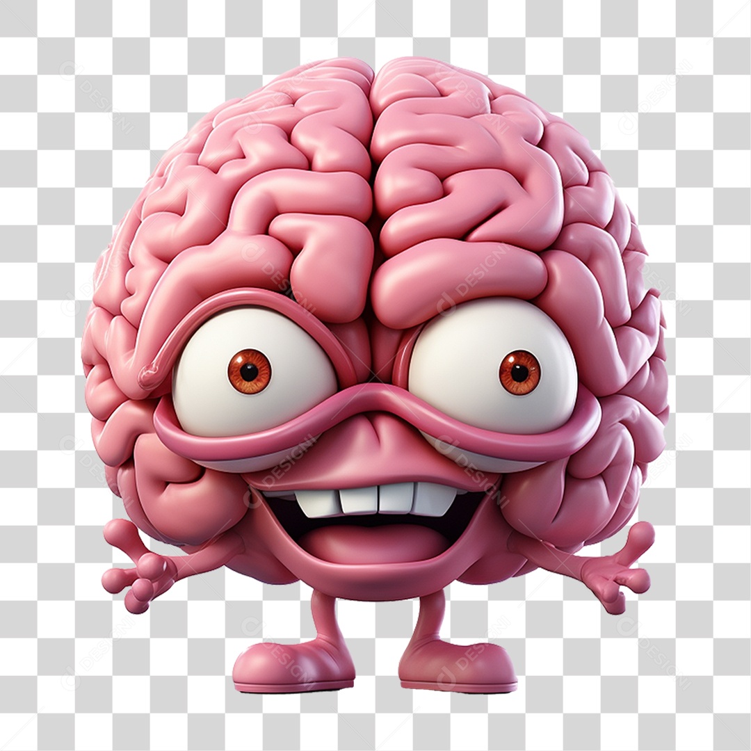 Ícone Cérebro Emoji PNG Transparente