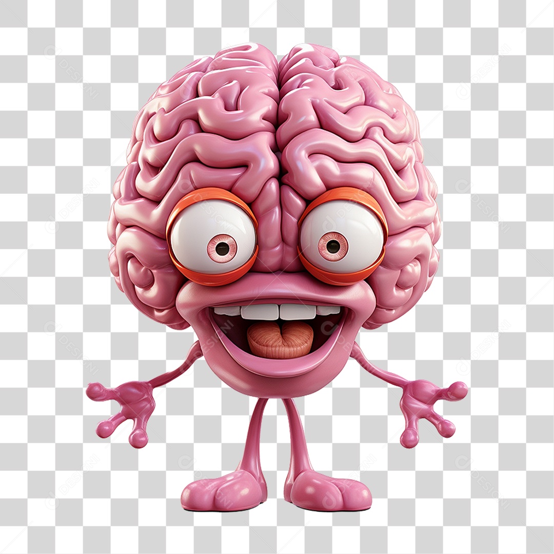 Ícone Cérebro Emoji PNG Transparente