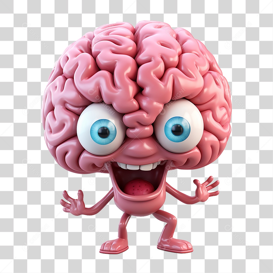 Ícone Cérebro Emoji PNG Transparente