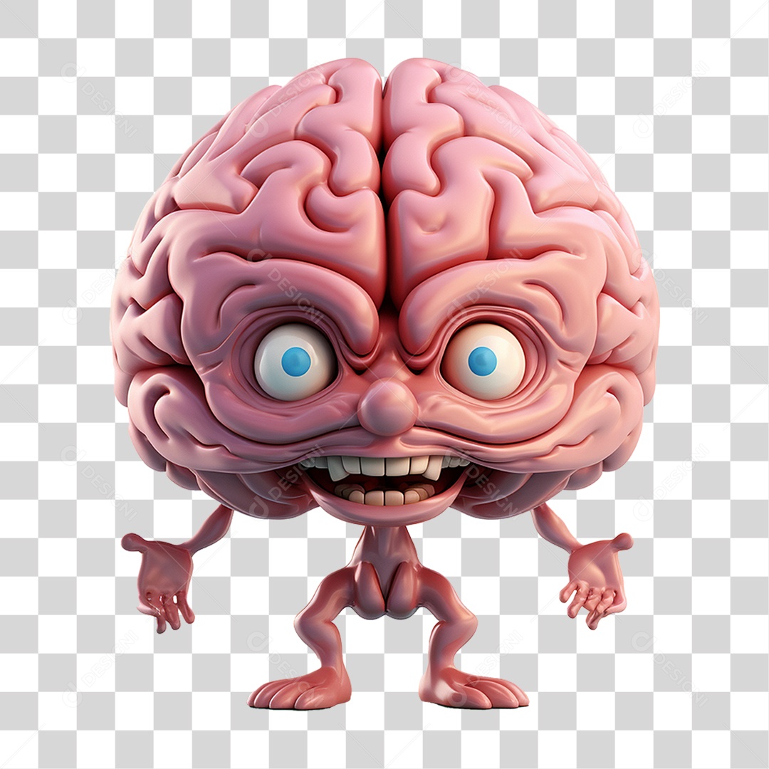 Ícone Cérebro Emoji PNG Transparente