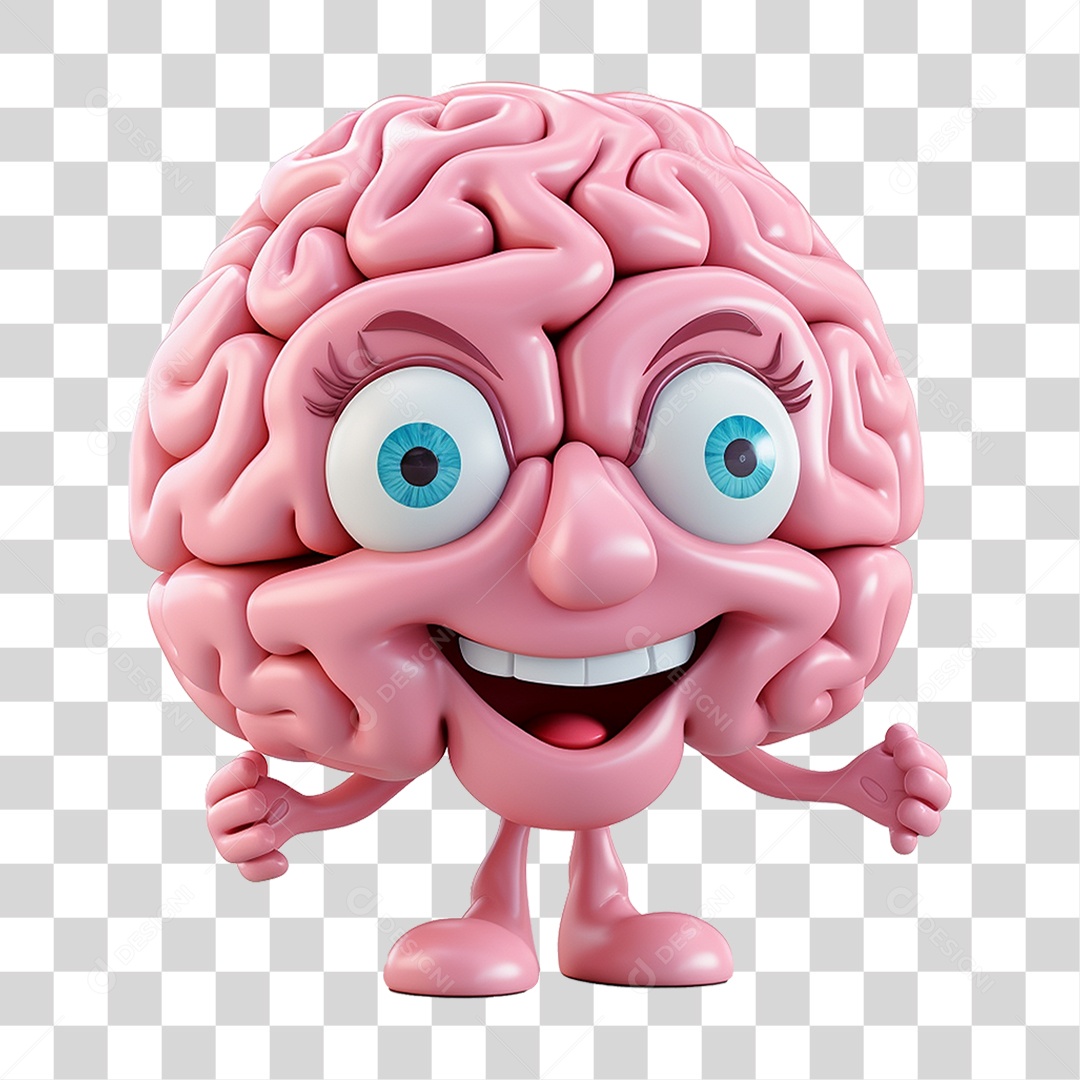 Ícone Cérebro Emoji PNG Transparente