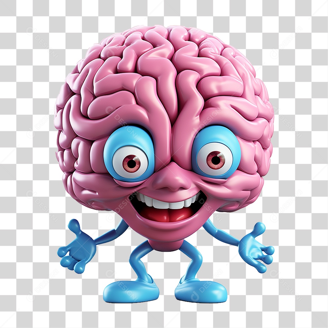 Ícone Cérebro Emoji PNG Transparente