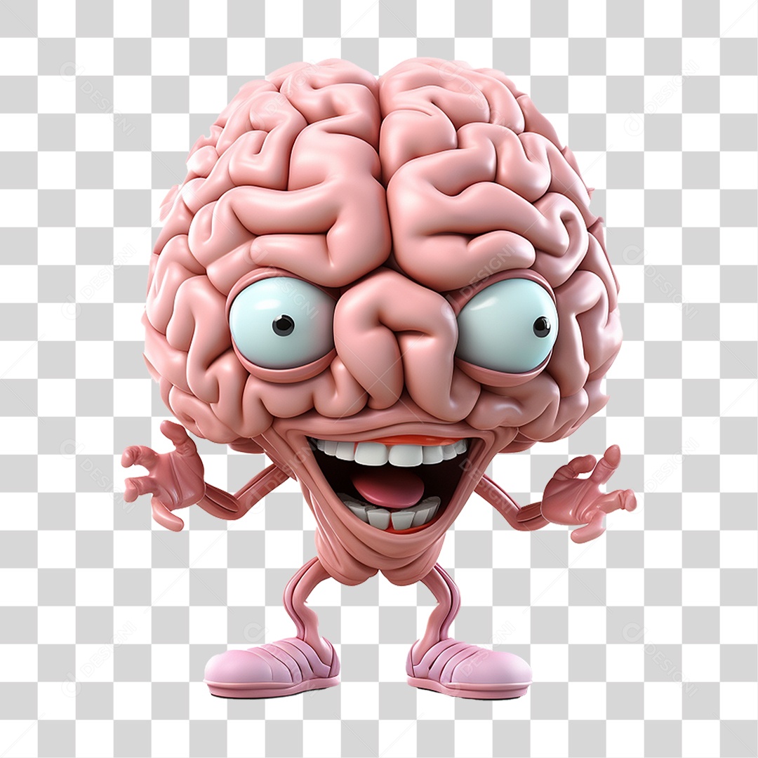 Ícone Cérebro Emoji PNG Transparente