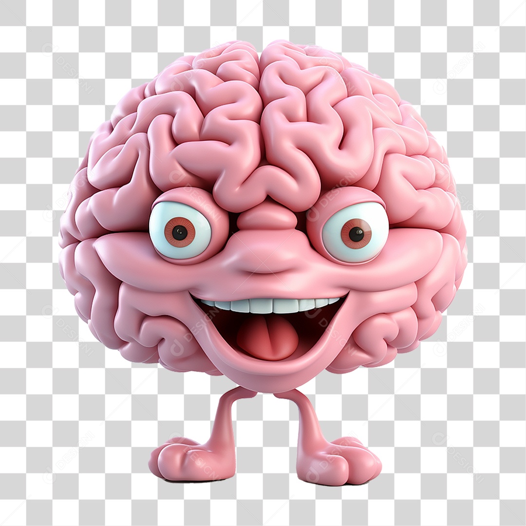 Ícone Cérebro Emoji PNG Transparente