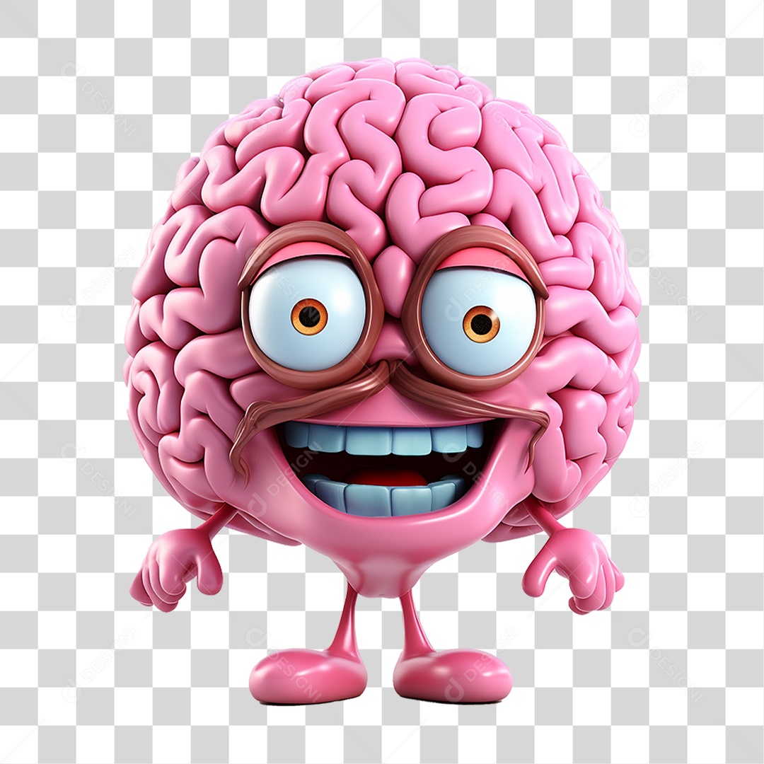 Ícone Cérebro Emoji PNG Transparente