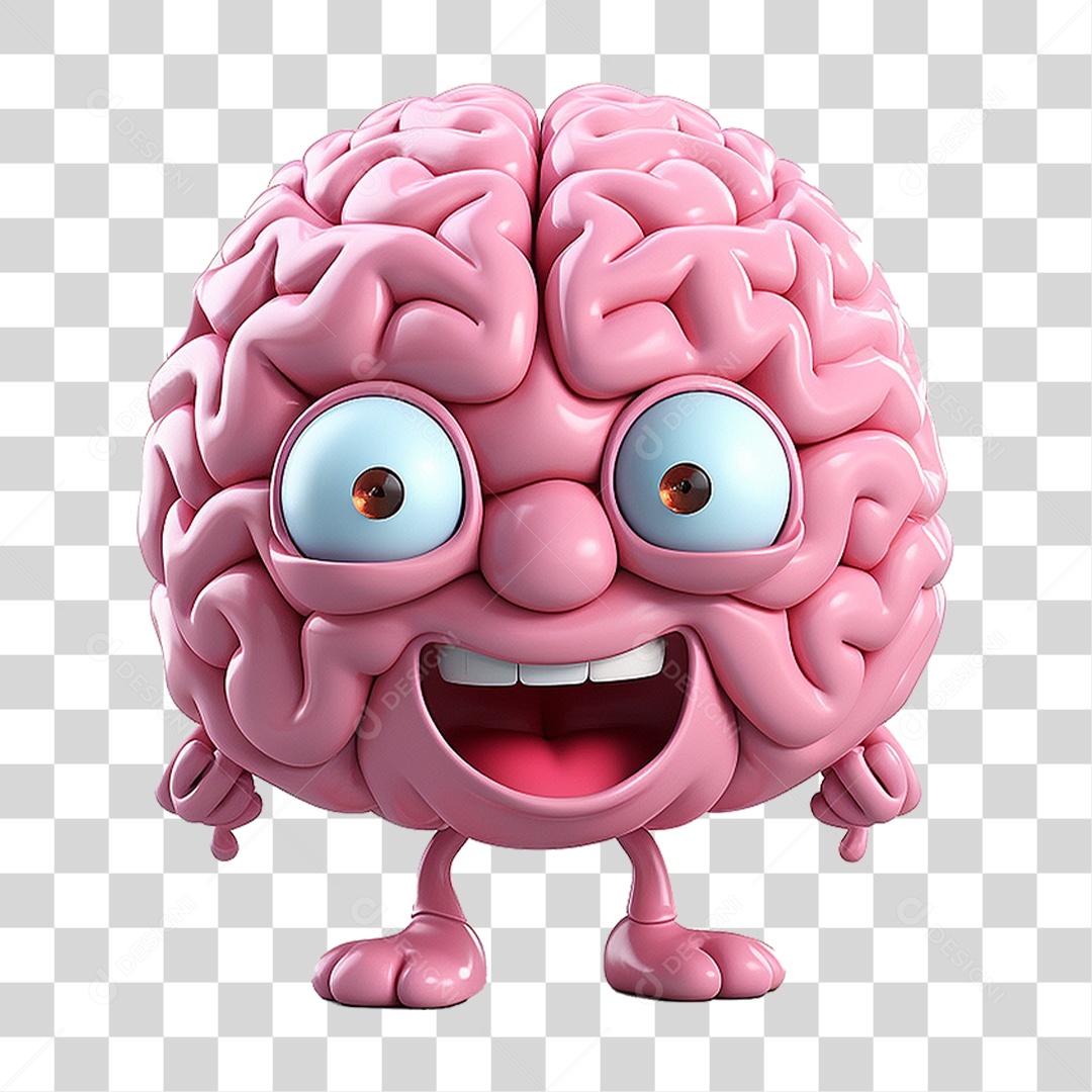 Ícone Cérebro Emoji PNG Transparente