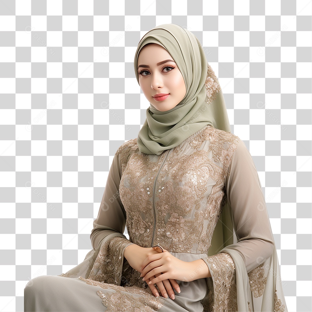 Mulher Muçulmana PNG Transparente