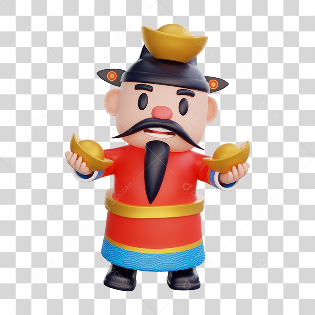 Personagem 3D da Cultura Chinesa PNG Transparente
