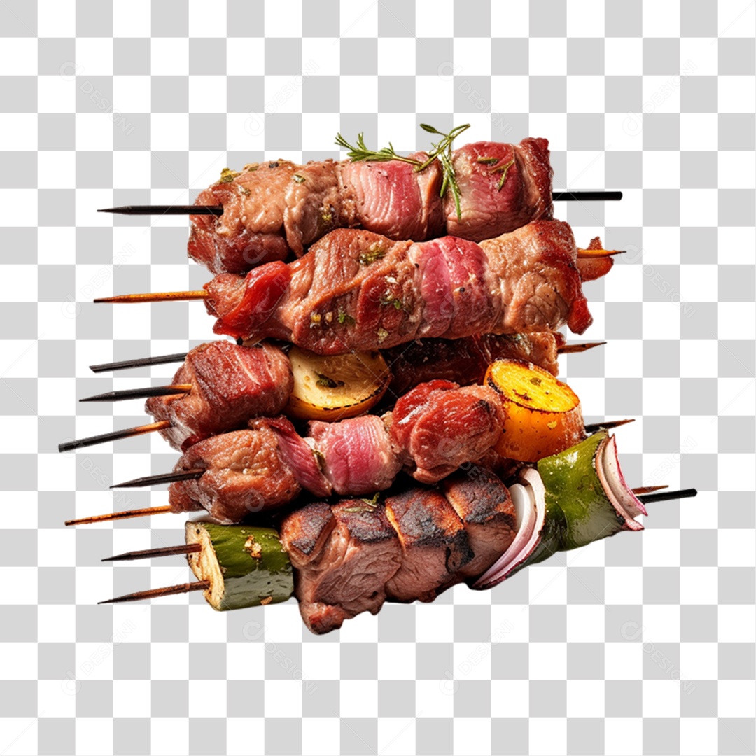 Carne Assada Churrasco Espetos PNG Transparente