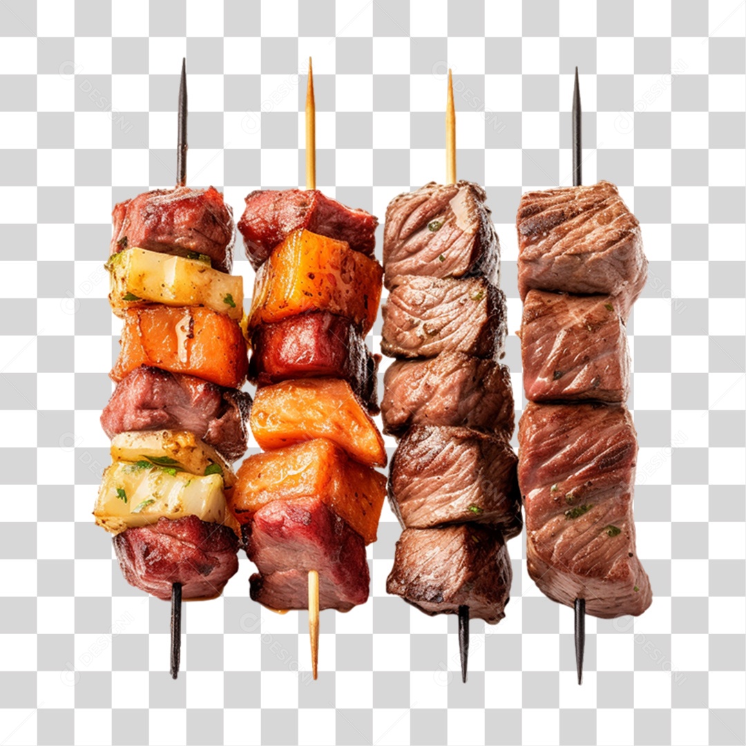 Carne Assada Churrasco Espetos PNG Transparente