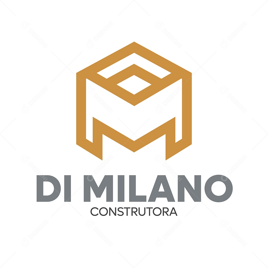 Modelo de Logo de Construtora Ilustração Vetor EPS