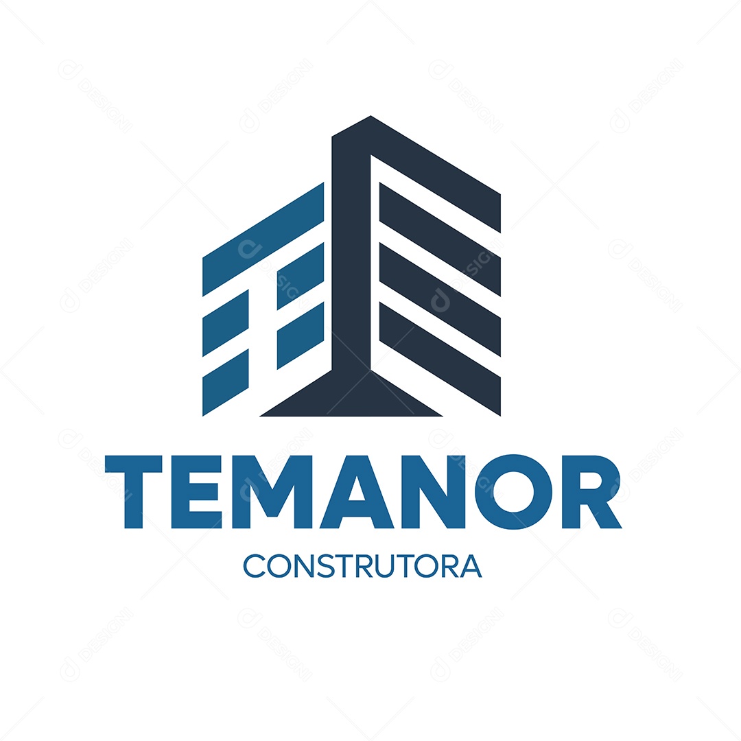 Modelo de Logo de Construtora Ilustração Vetor EPS