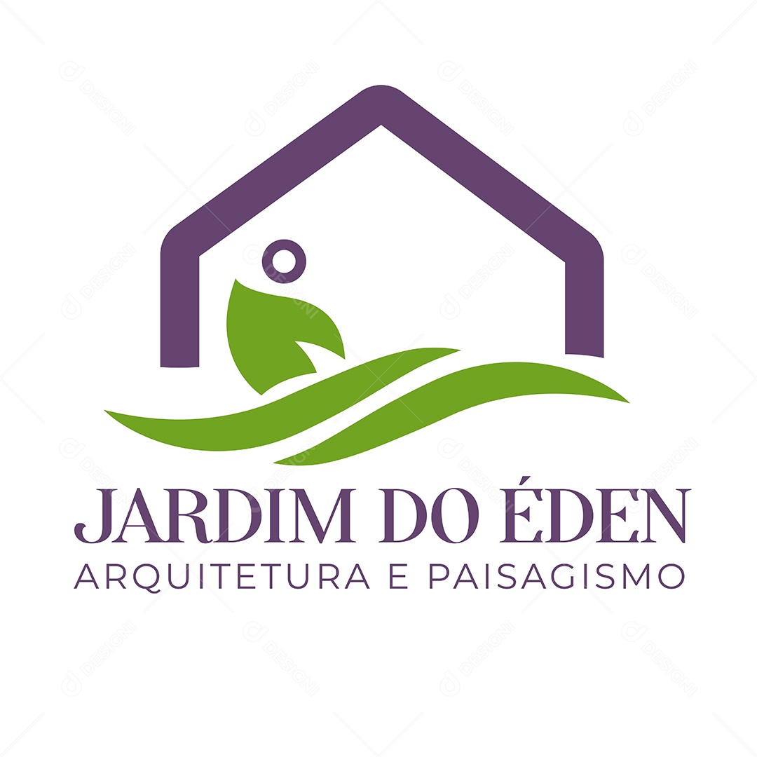 Modelo de Logo de Arquitetura e Paisagismo Ilustração Vetor EPS