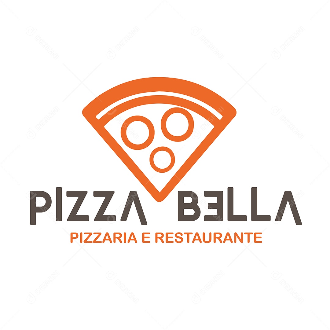 Modelo de Logo de Pizzaria Ilustração Vetor EPS