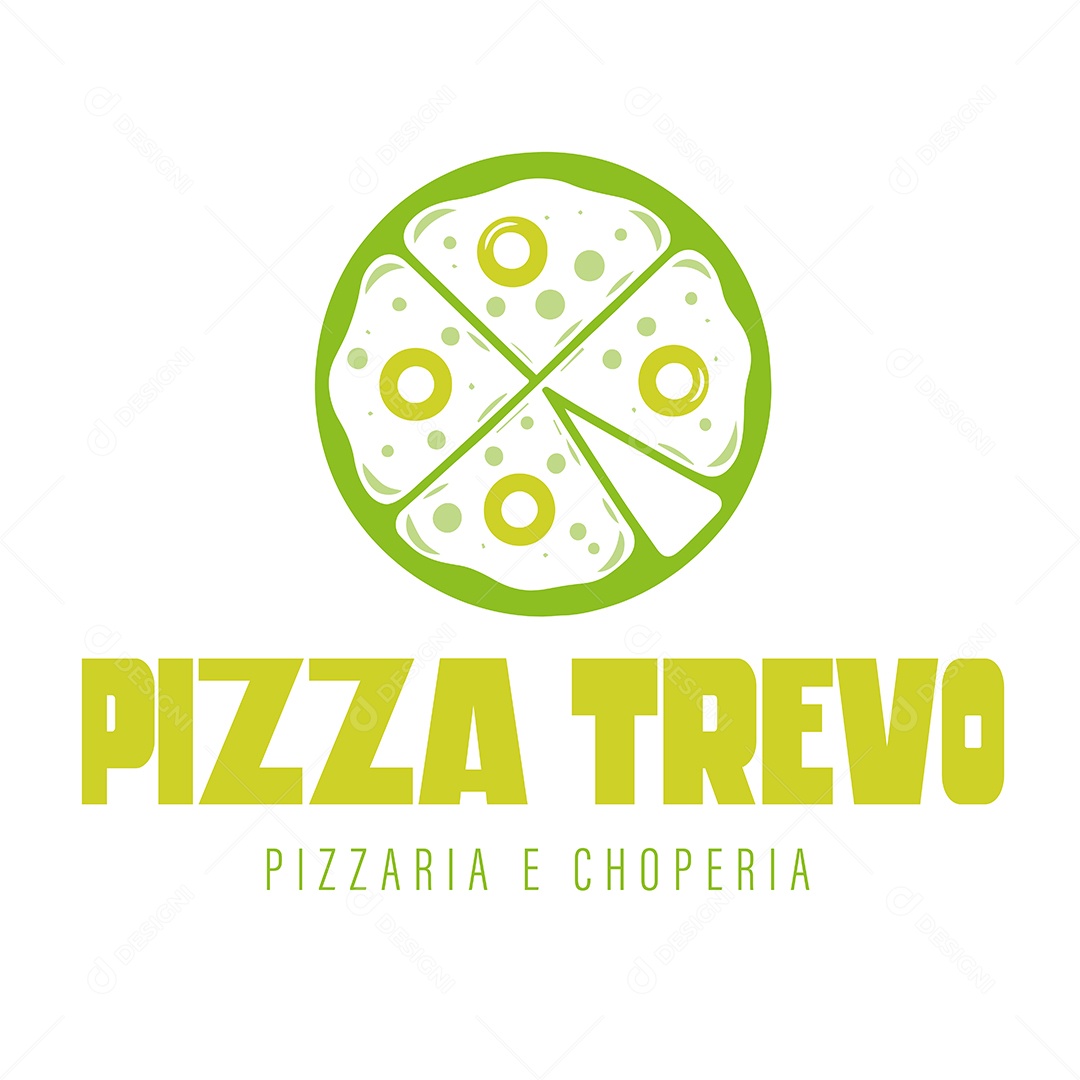 Modelo de Logo de Pizzaria Ilustração Vetor EPS