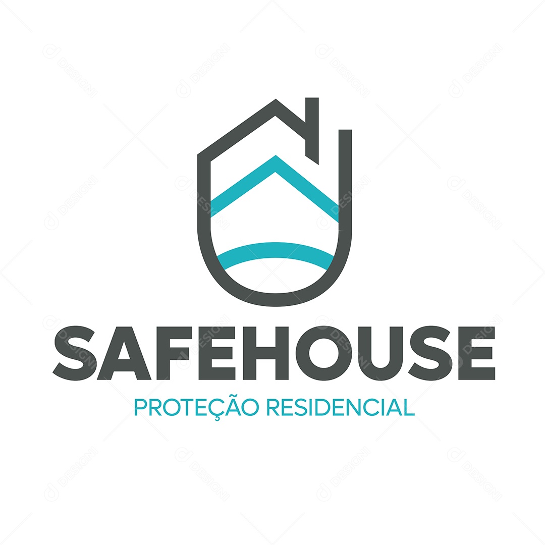 Modelo de Logo de Seguradora Ilustração Vetor EPS