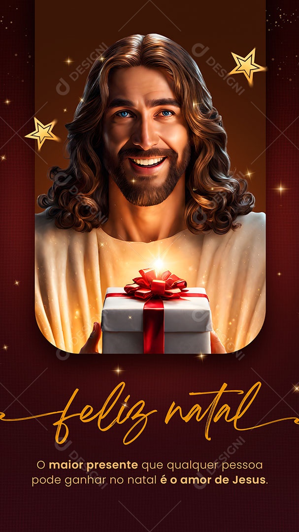 Story Feliz Natal o Maior Presente que Qualquer Pessoa pode Ganhar Social Media PSD Editável
