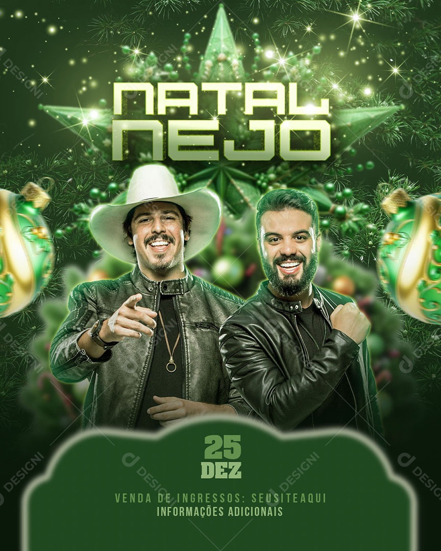 Flyer Natal Nejo Fiduma & Jeca Social Media PSD Editável