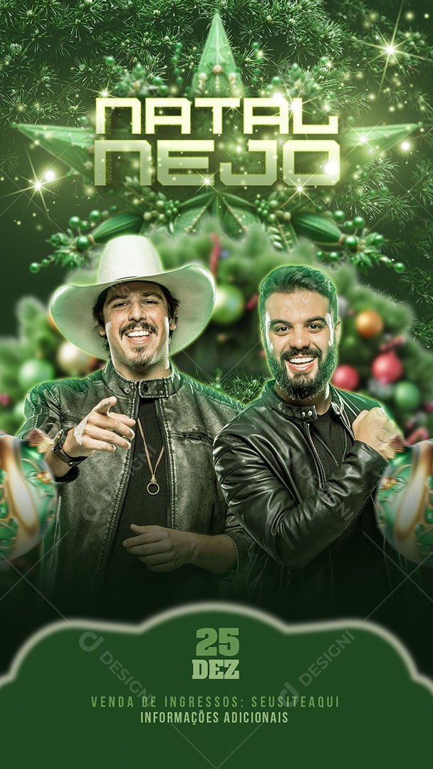 Story Flyer Natal Nejo Fiduma & Jeca Social Media PSD Editável