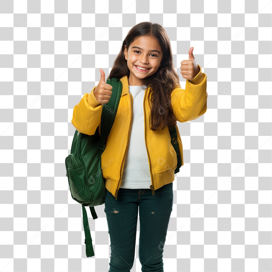 Criança Voltando as Aulas PNG Transparente