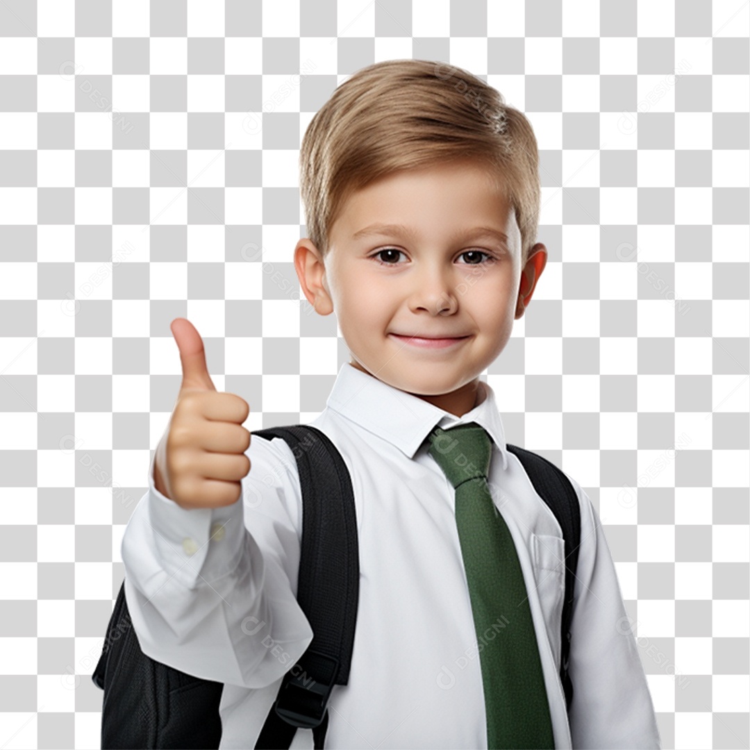 Criança Voltando as Aulas PNG Transparente