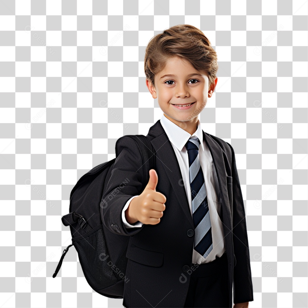 Criança Voltando as Aulas PNG Transparente