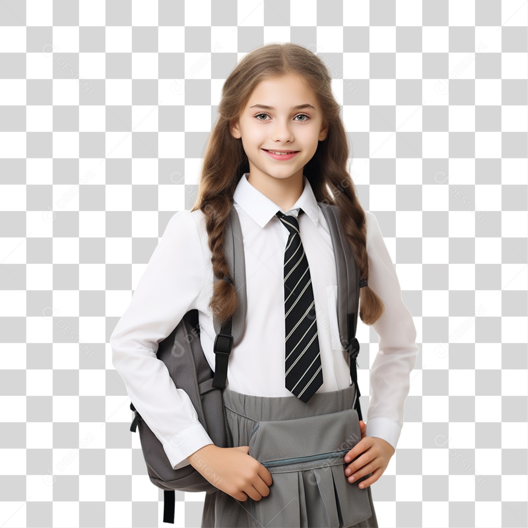Criança Voltando as Aulas PNG Transparente