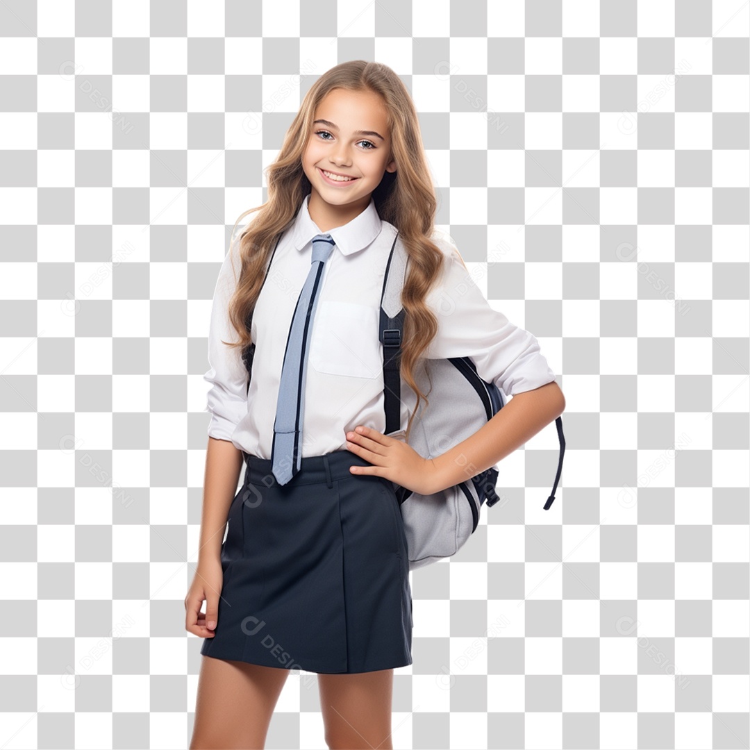 Criança Voltando as Aulas PNG Transparente