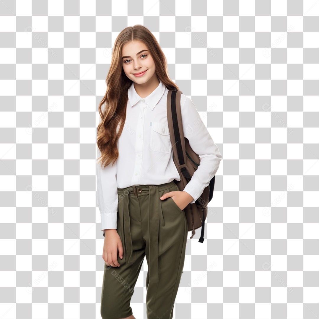 Criança Voltando as Aulas PNG Transparente