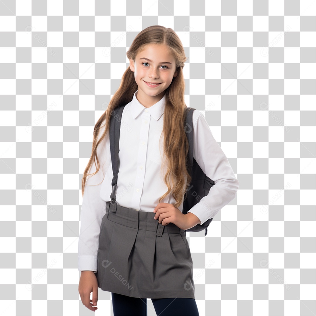 Criança Voltando as Aulas PNG Transparente