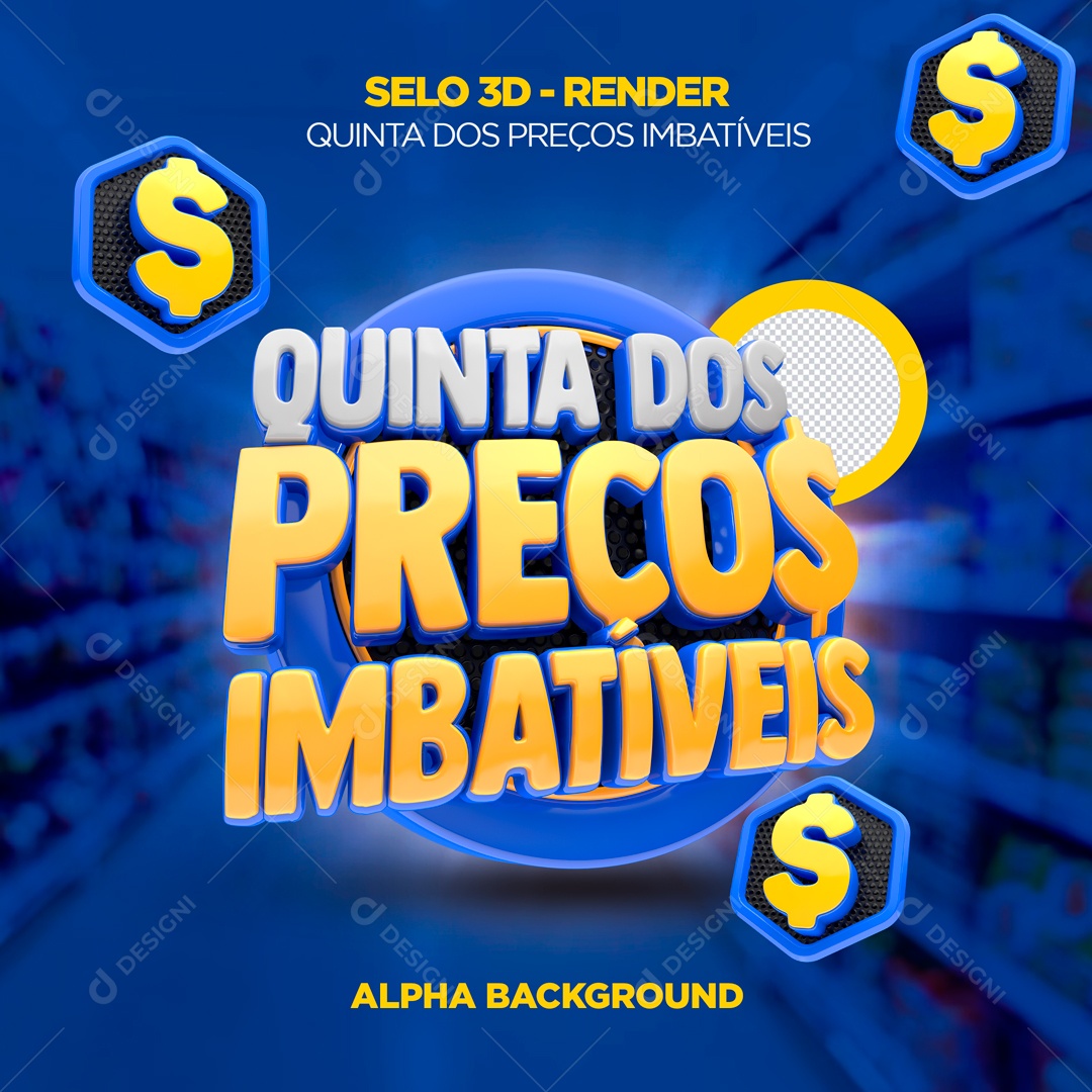 Quinta Dos Preços Imbatíveis Selo 3D Para Composição PSD