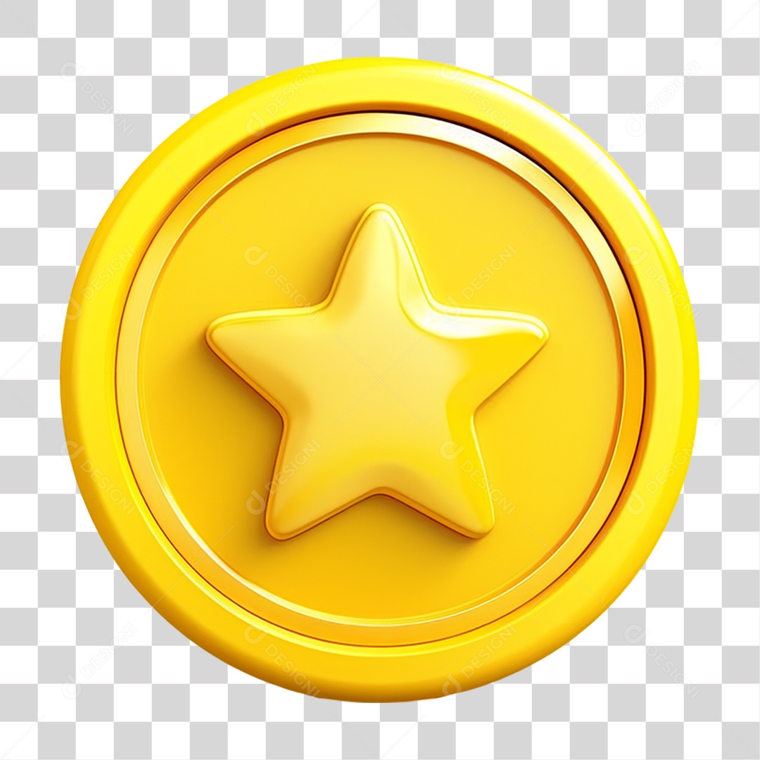 cone Moeda Estrela PNG Transparente